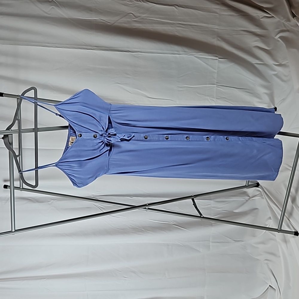 Mimi Chica Light Denim Blue Midi Dress, Size L
